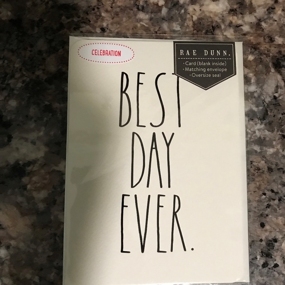 Rae Dunn Greeting Card Best Day Ever